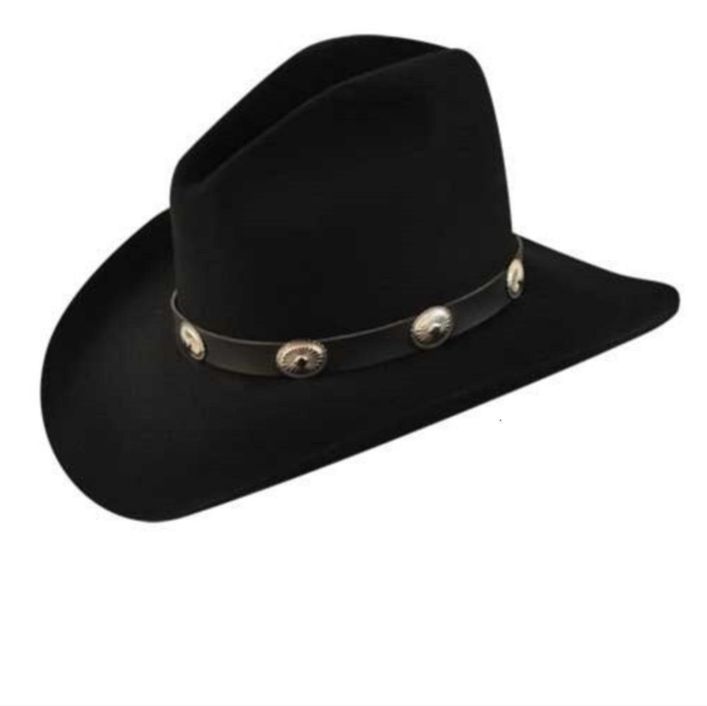 Black Western Hat with Silver Accents